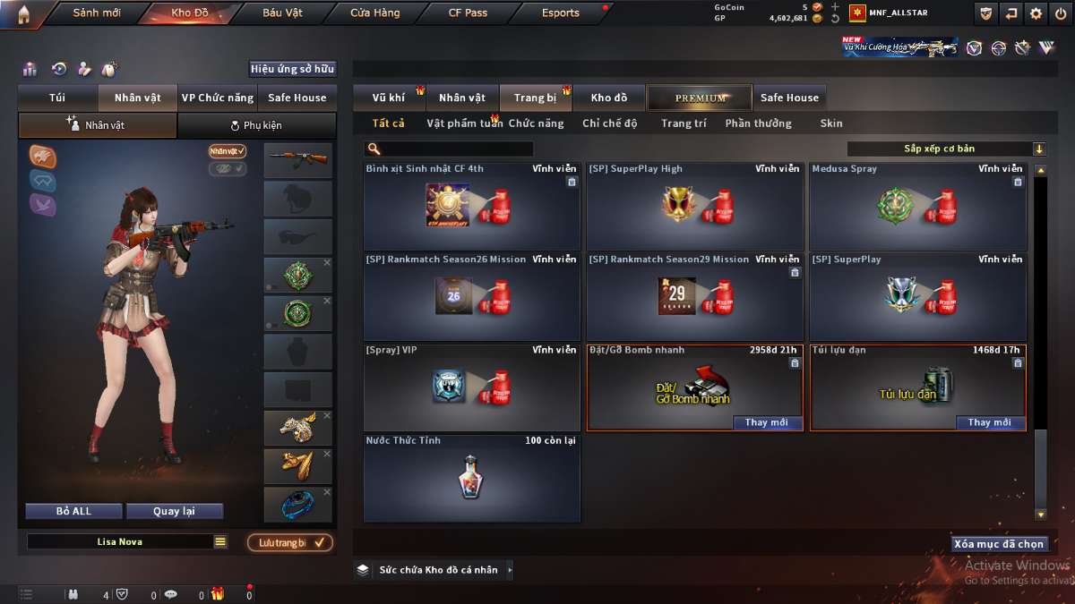 shop acc cf uy tin gia re